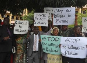 Nigerian Christians protest