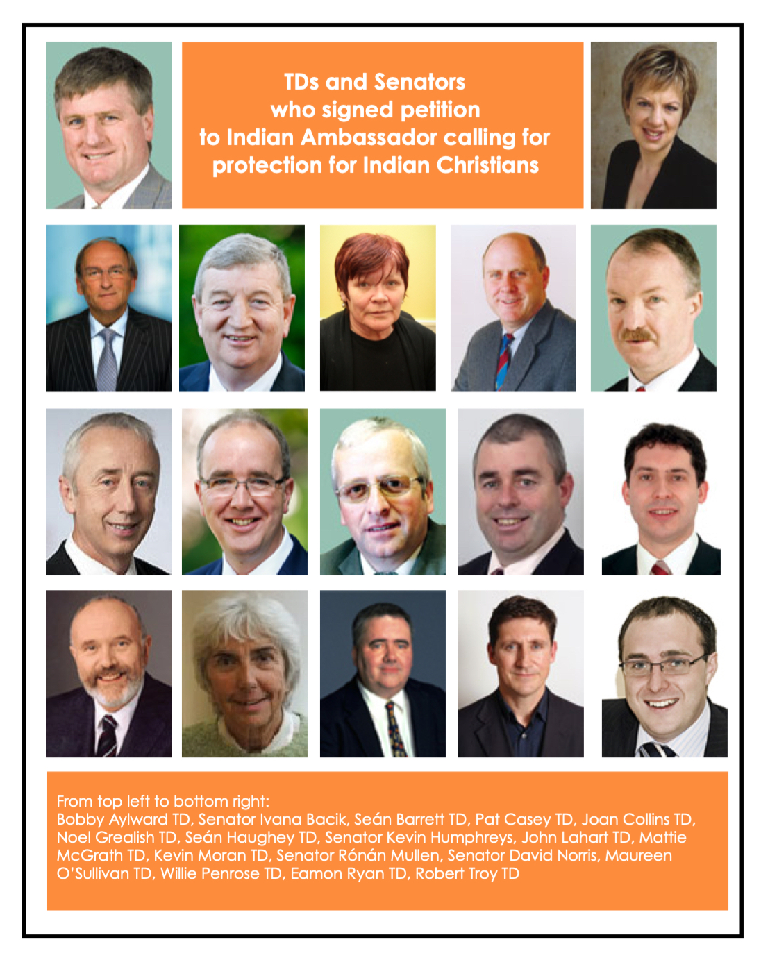 IRELAND: TDs and Senators petition Indian Ambassador to protect Indian Christians