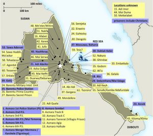 Eritrea Prisons Map