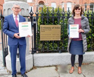 David and Pamela at Indian Embassy