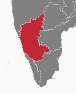 Karnataka state map crop