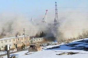 Golden Lampstand Church being demolished