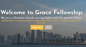 Grace Fellowship Doha web warning