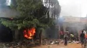 Burning home in Luuka Uganda-2022
