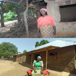 House before and after reroofing 3