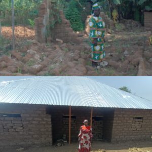 House before and after reroofing 2