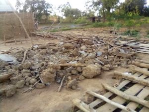 Church building destroyed in Kigulu, Uganda