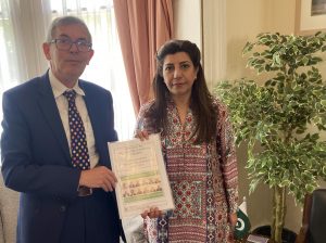 David T presenting Petition to Ambassador Farooqui