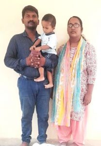 Pastor R. Kirubendran, Manju Tiruvendram and baby