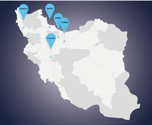 Map of Iranian arrests