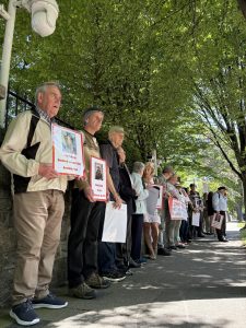 China Vigil (Supporters with placards)