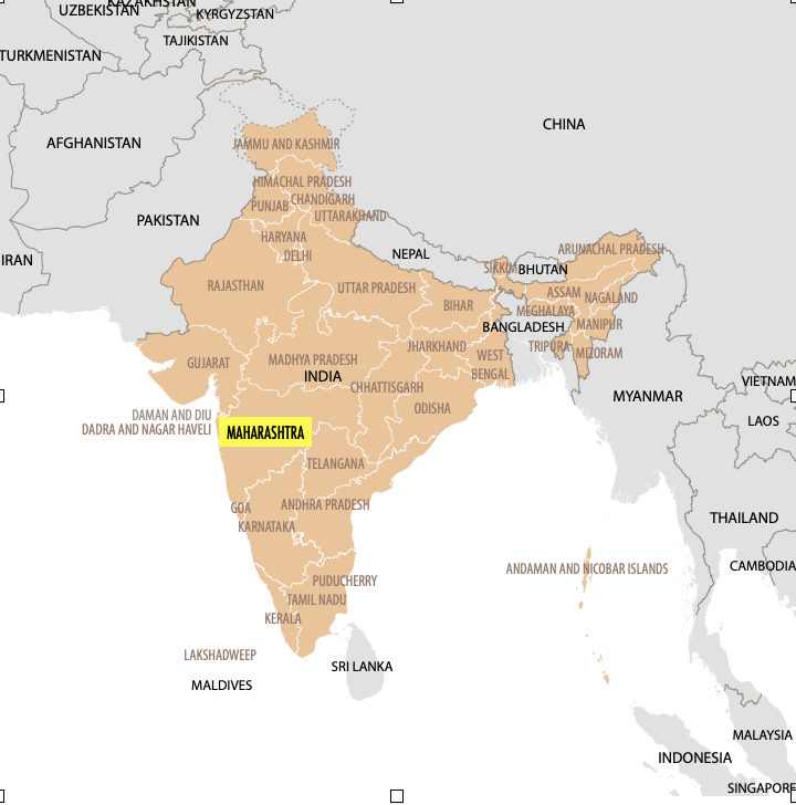 India states map (Maharashtra)