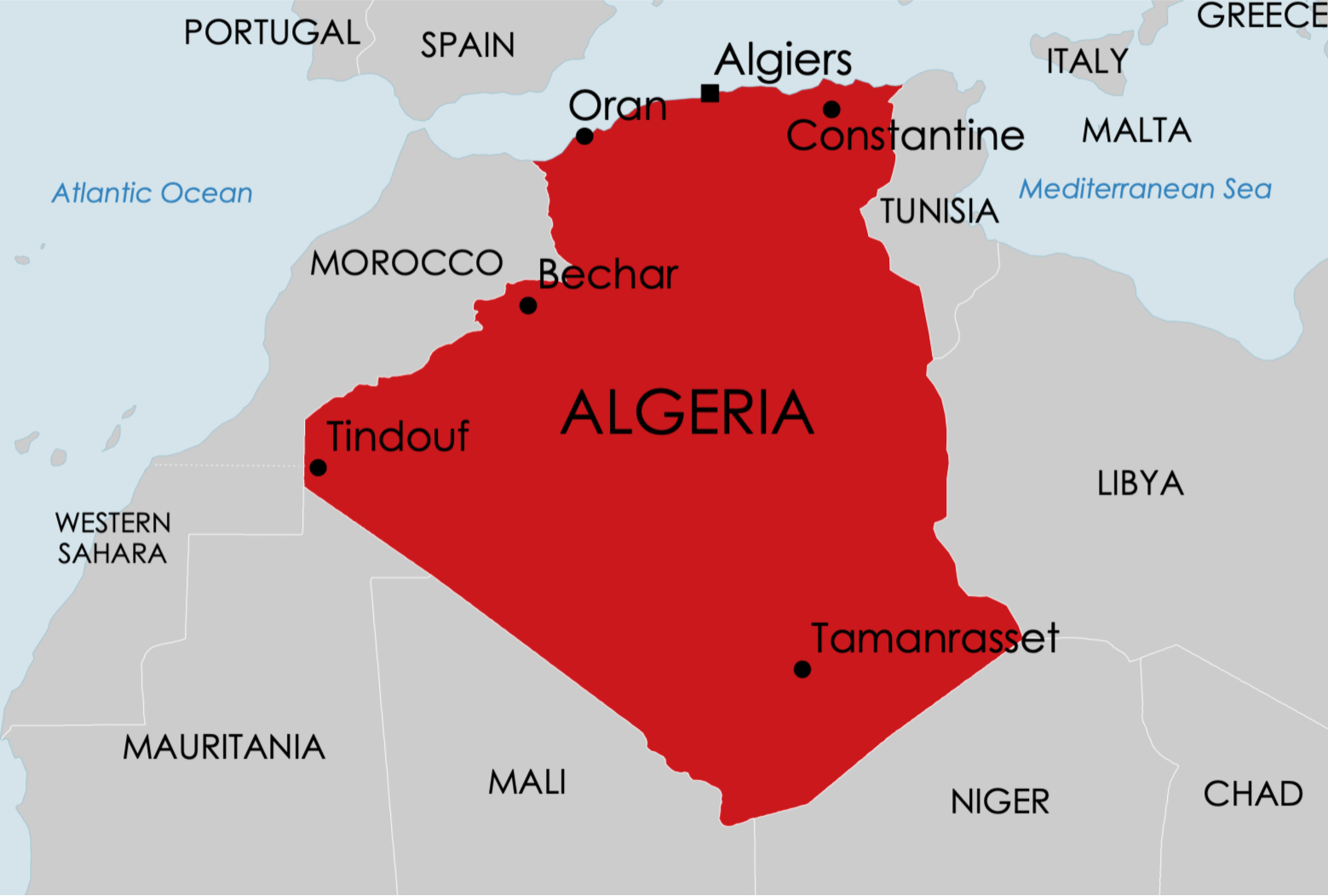 Map of Algeria